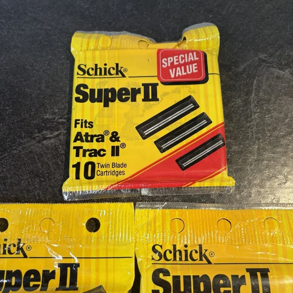 Vintage Schick Super II Twin Blade Razor Cartridges Fits ATRA Trac II 40 Count